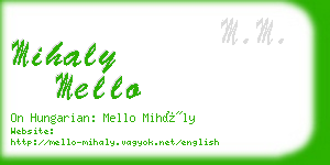 mihaly mello business card